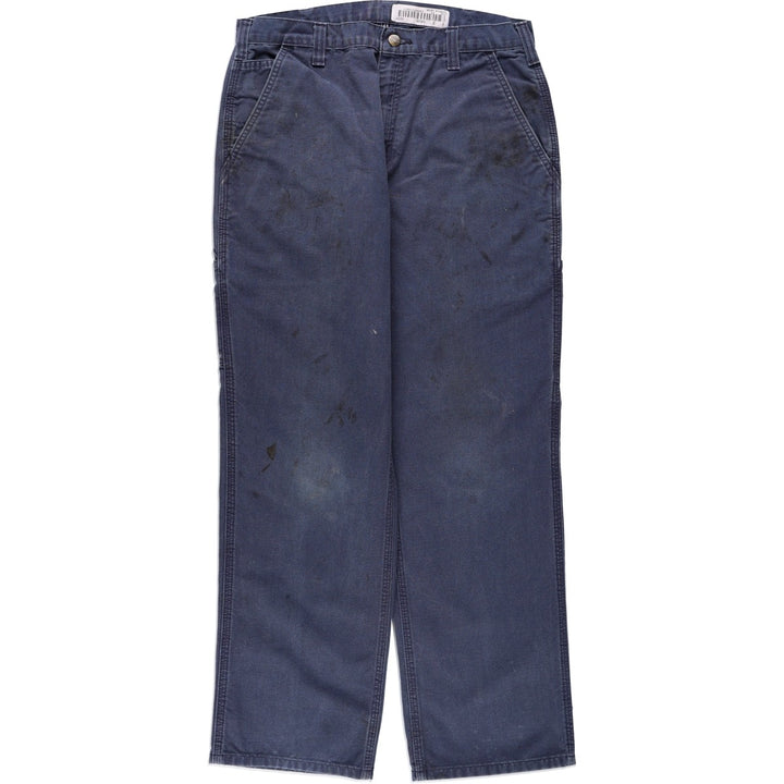 Carhartt Dungaree Fit Duck Painter Pants, Men's, Size W33 cotton navy blue type Vintage Second Hand