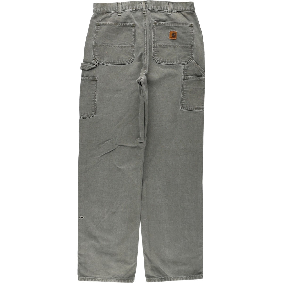00'S Carhartt Dungaree Fit Duck Painter Pants Men's W34 equivalent cotton Khaki type Vintage Second Hand
