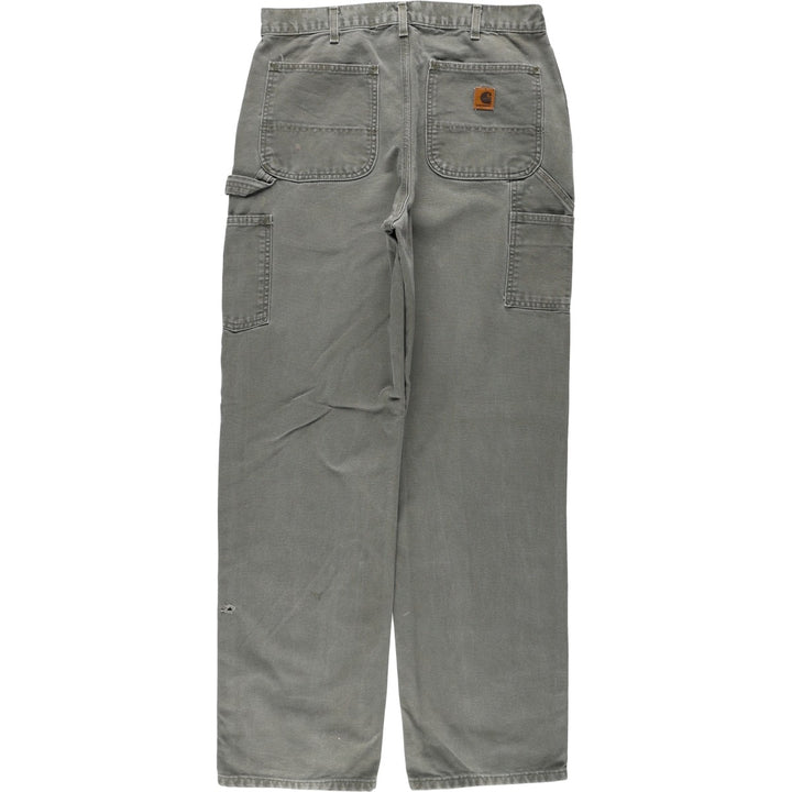 00'S Carhartt Dungaree Fit Duck Painter Pants Men's W34 equivalent cotton Khaki type Vintage Second Hand