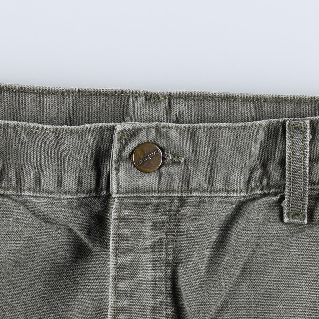 00'S Carhartt Dungaree Fit Duck Painter Pants Men's W34 equivalent cotton Khaki type Vintage Second Hand