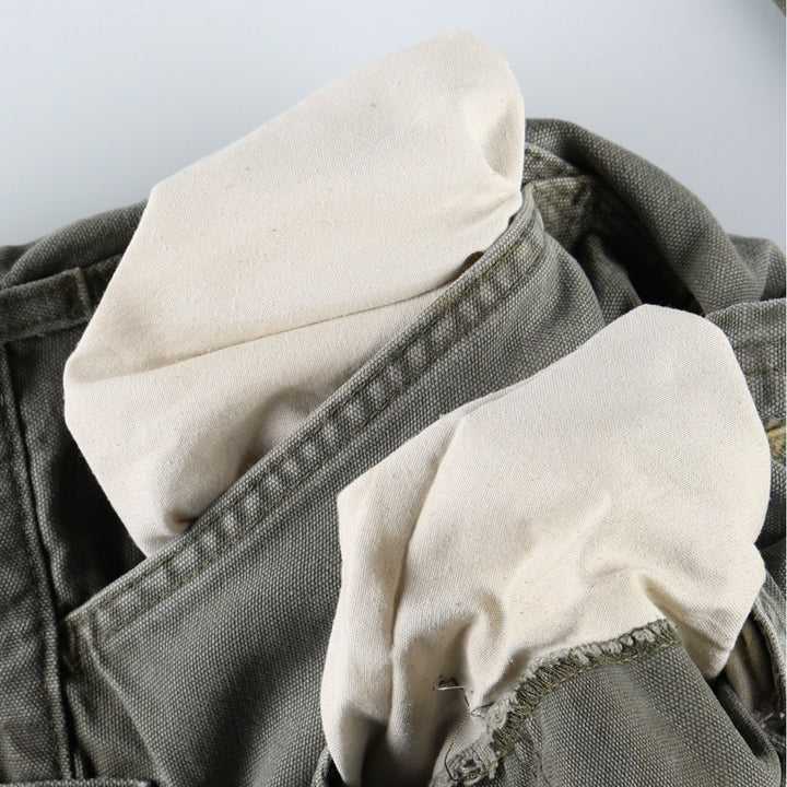 00'S Carhartt Dungaree Fit Duck Painter Pants Men's W34 equivalent cotton Khaki type Vintage Second Hand