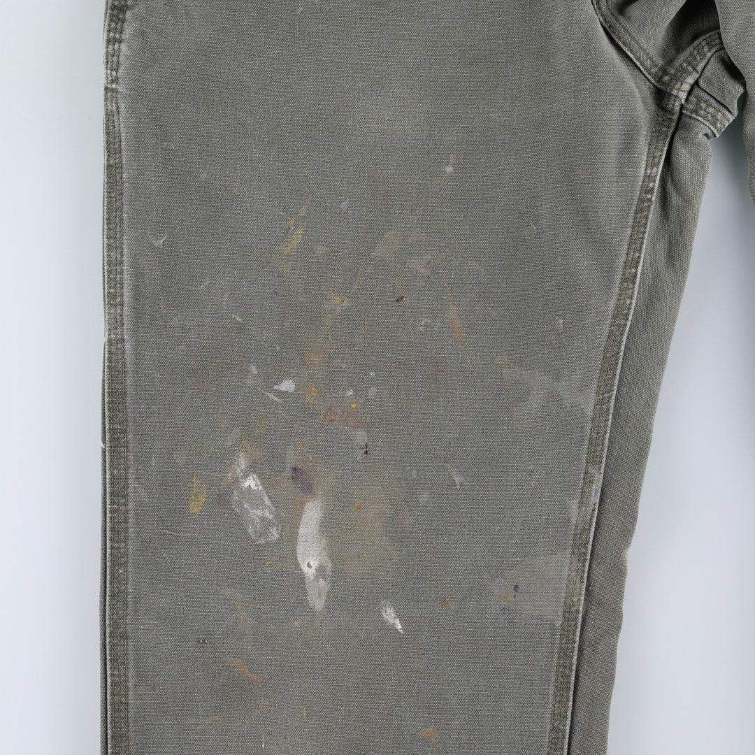 00'S Carhartt Dungaree Fit Duck Painter Pants Men's W34 equivalent cotton Khaki type Vintage Second Hand