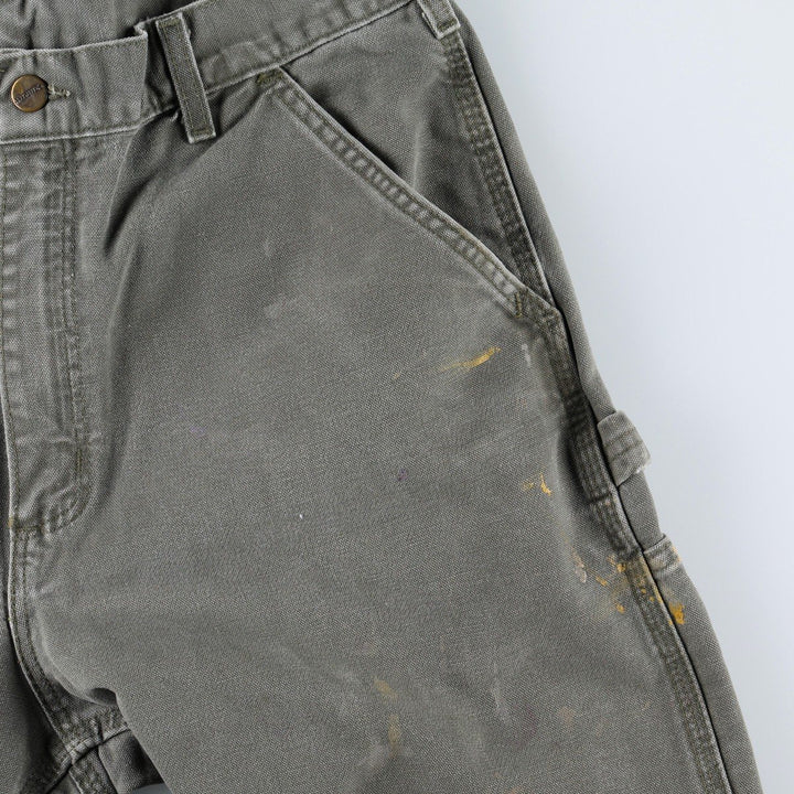 00'S Carhartt Dungaree Fit Duck Painter Pants Men's W34 equivalent cotton Khaki type Vintage Second Hand
