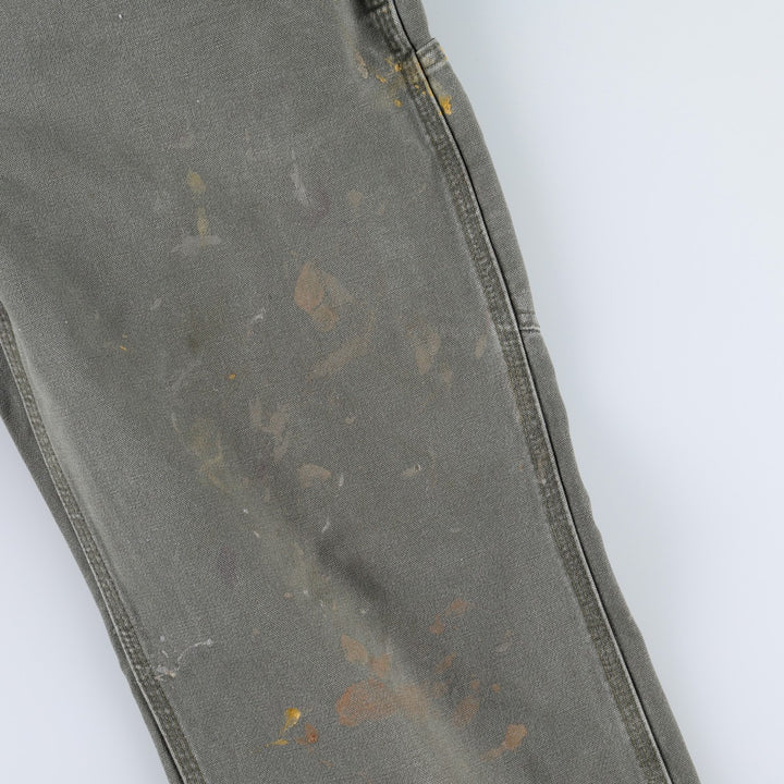 00'S Carhartt Dungaree Fit Duck Painter Pants Men's W34 equivalent cotton Khaki type Vintage Second Hand