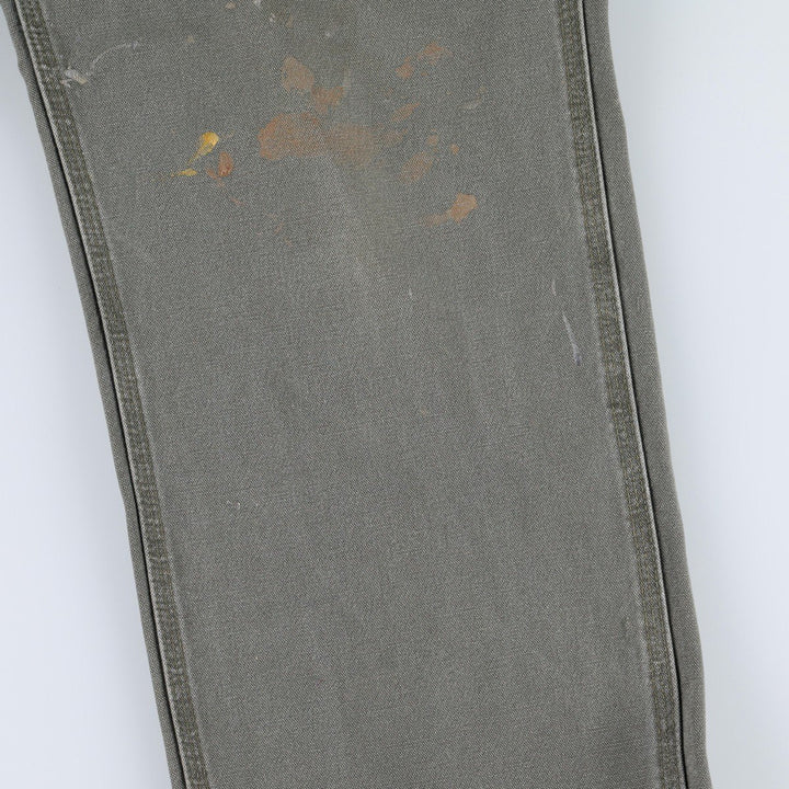 00'S Carhartt Dungaree Fit Duck Painter Pants Men's W34 equivalent cotton Khaki type Vintage Second Hand