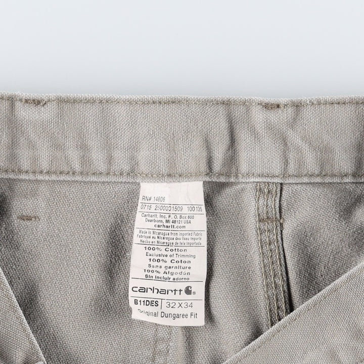 Carhartt Original Dungaree Fit Duck Painter Pants, Men's, W31 equivalent cotton gray type Vintage Second Hand