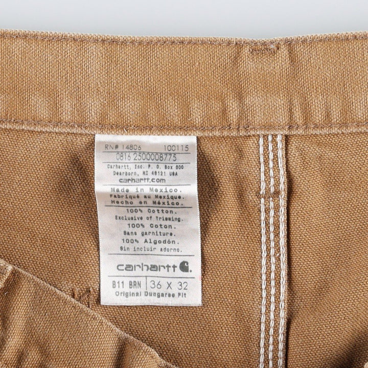 Carhartt Original Dungaree Fit Duck Painter Pants, Men's, W36 equivalent cotton brown type Vintage Second Hand