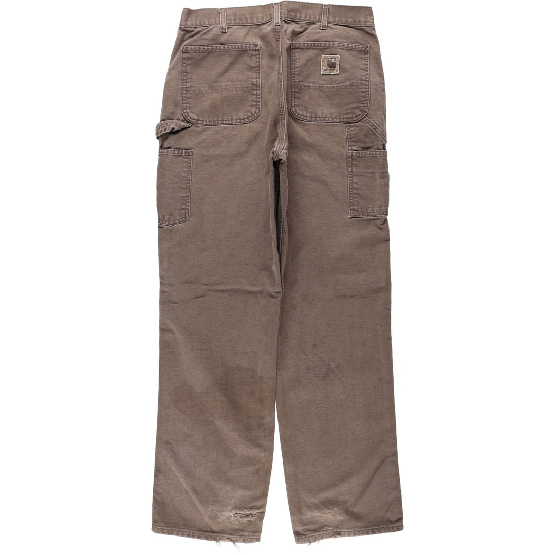 Carhartt Duck Painter Pants, Men's, W34 equivalent cotton chocolate Vintage Second Hand