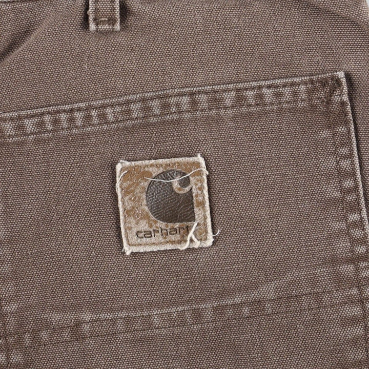 Carhartt Duck Painter Pants, Men's, W34 equivalent cotton chocolate Vintage Second Hand