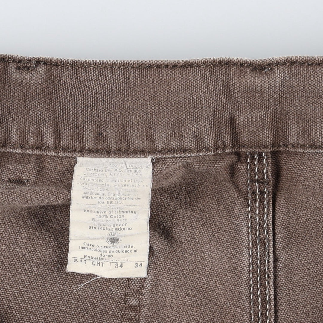 Carhartt Duck Painter Pants, Men's, W34 equivalent cotton chocolate Vintage Second Hand