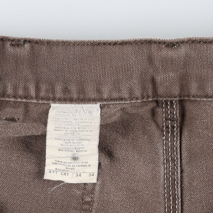 Carhartt Duck Painter Pants, Men's, W34 equivalent cotton chocolate Vintage Second Hand