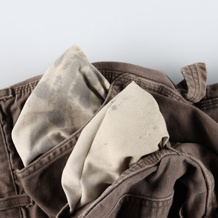 Carhartt Duck Painter Pants, Men's, W34 equivalent cotton chocolate Vintage Second Hand