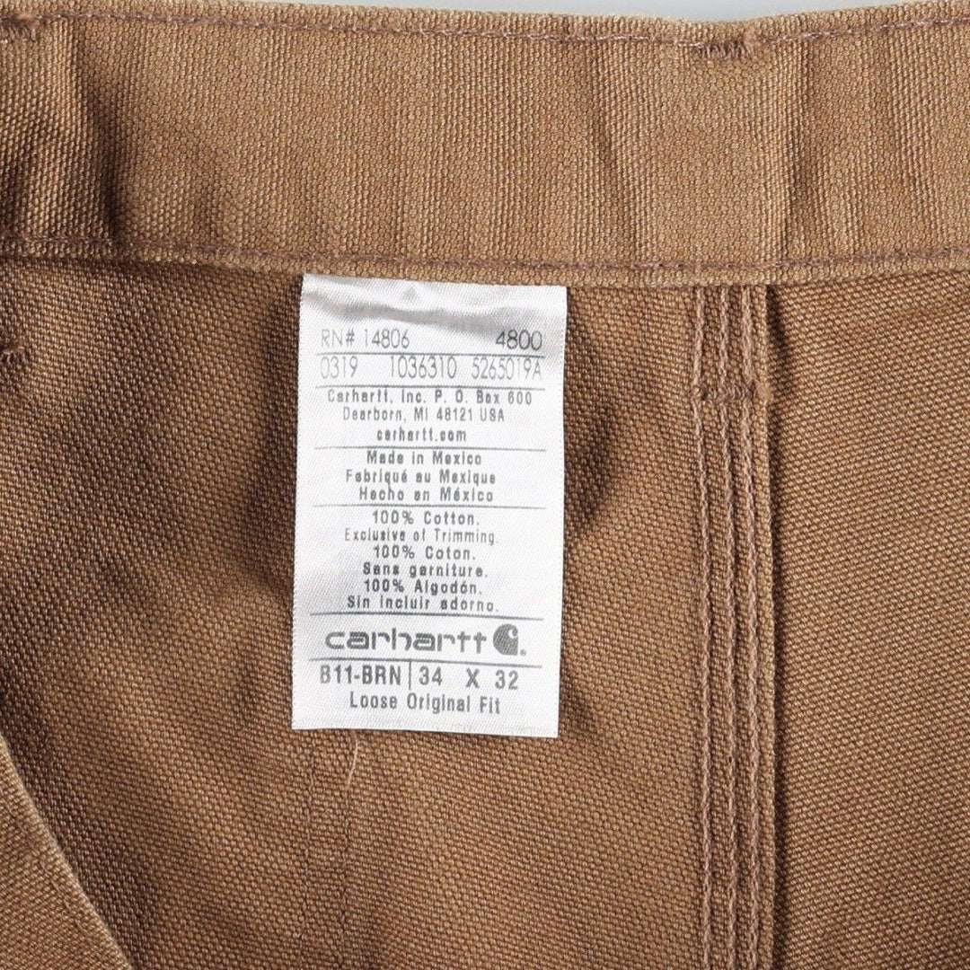 Carhartt Loose Original Fit Duck Painter Pants, Men's, W34 equivalent cotton brown type Vintage Second Hand