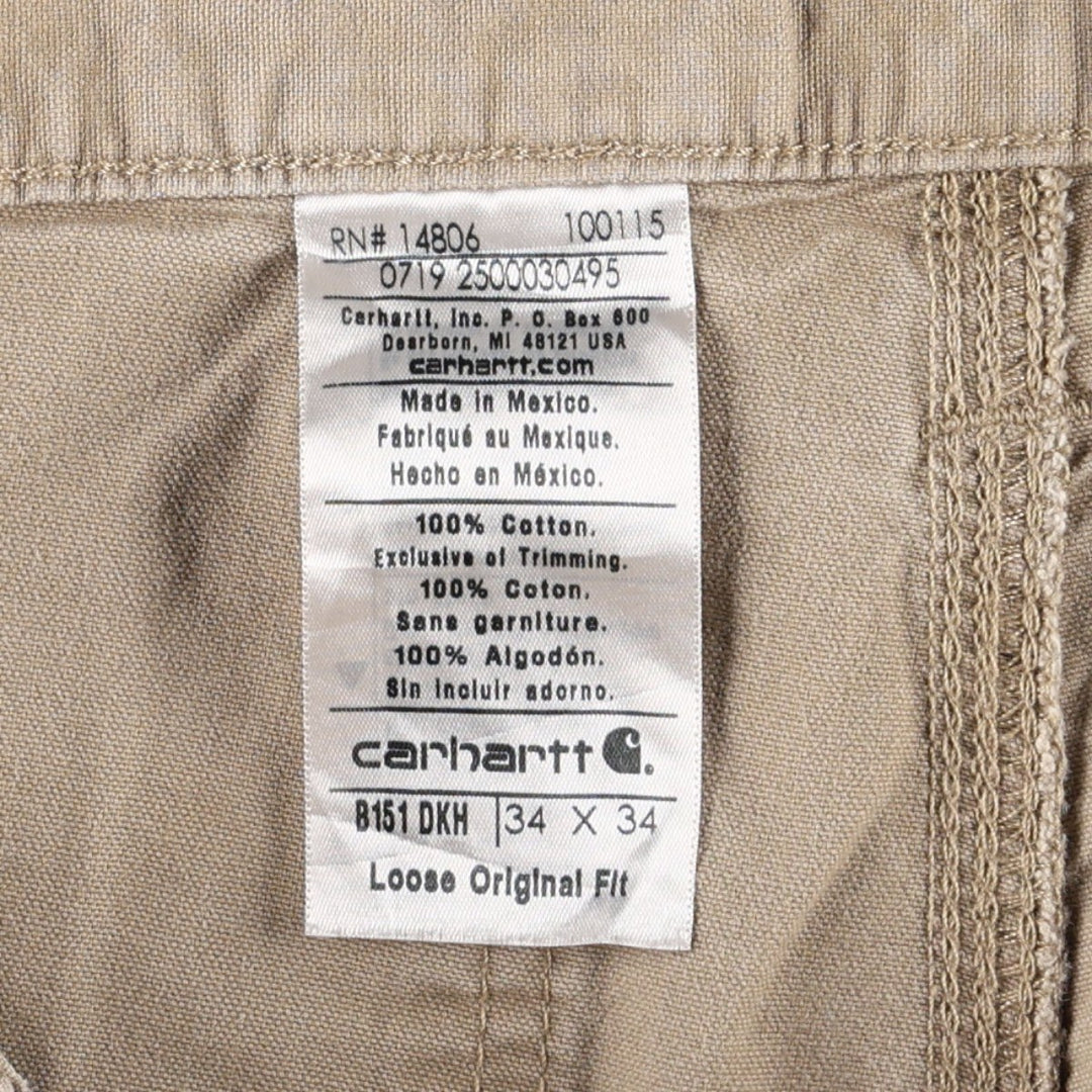 Carhartt Loose Original Fit Duck Painter Pants, Men's, W33 equivalent cotton Beige type Vintage Second Hand