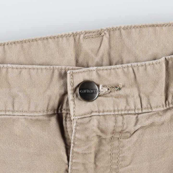 Carhartt Loose Original Fit Duck Painter Pants, Men's, W33 equivalent cotton Beige type Vintage Second Hand