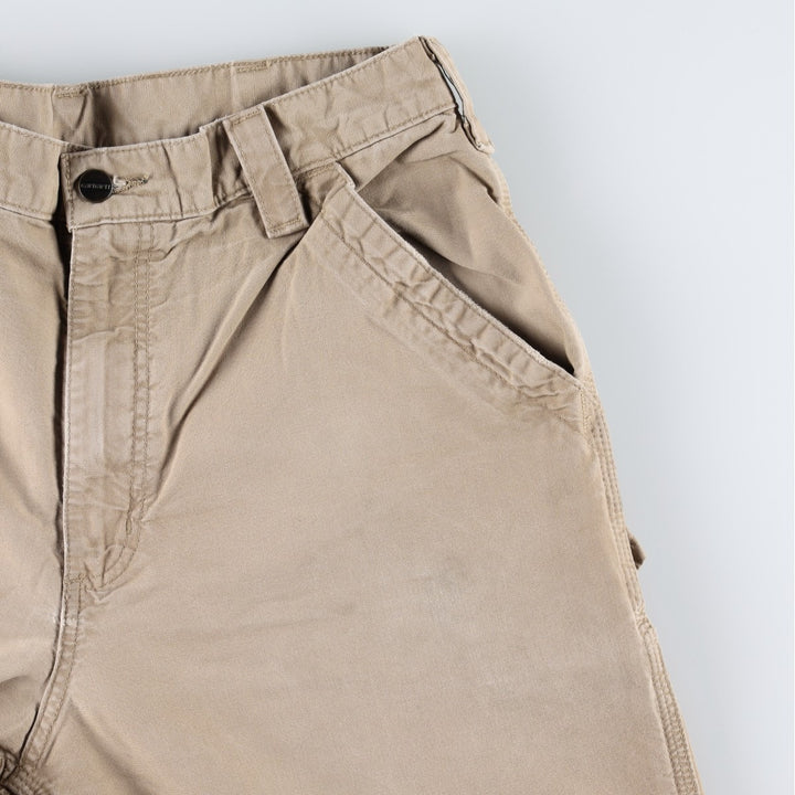 Carhartt Loose Original Fit Duck Painter Pants, Men's, W33 equivalent cotton Beige type Vintage Second Hand