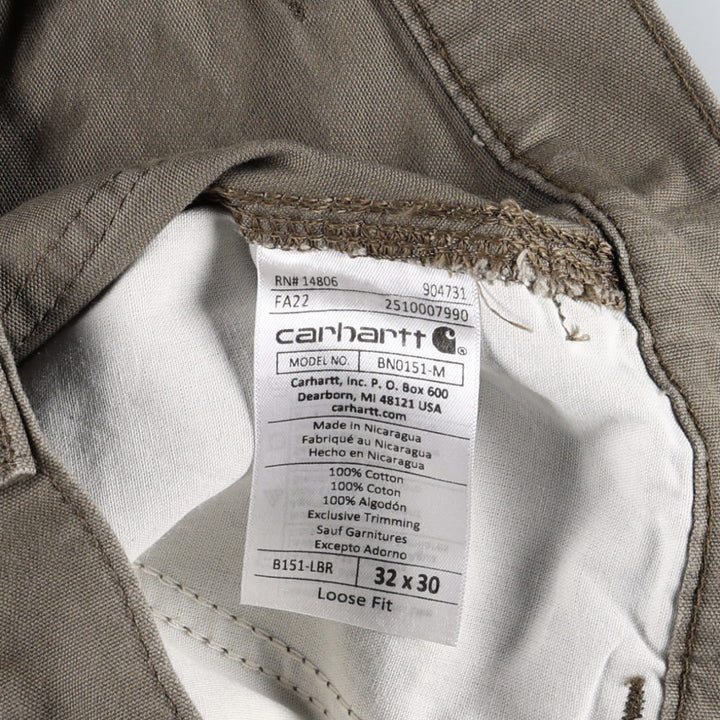 Carhartt Loose Fit Duck Painter Pants, Men's W32 (approx.) cotton brown type Vintage Second Hand