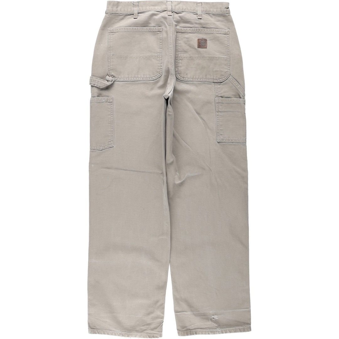 00'S Carhartt Dungaree Fit Duck Painter Pants Men's W32 equivalent cotton Beige type Vintage Second Hand