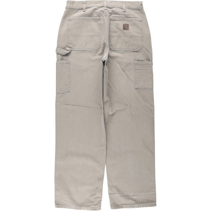 00'S Carhartt Dungaree Fit Duck Painter Pants Men's W32 equivalent cotton Beige type Vintage Second Hand