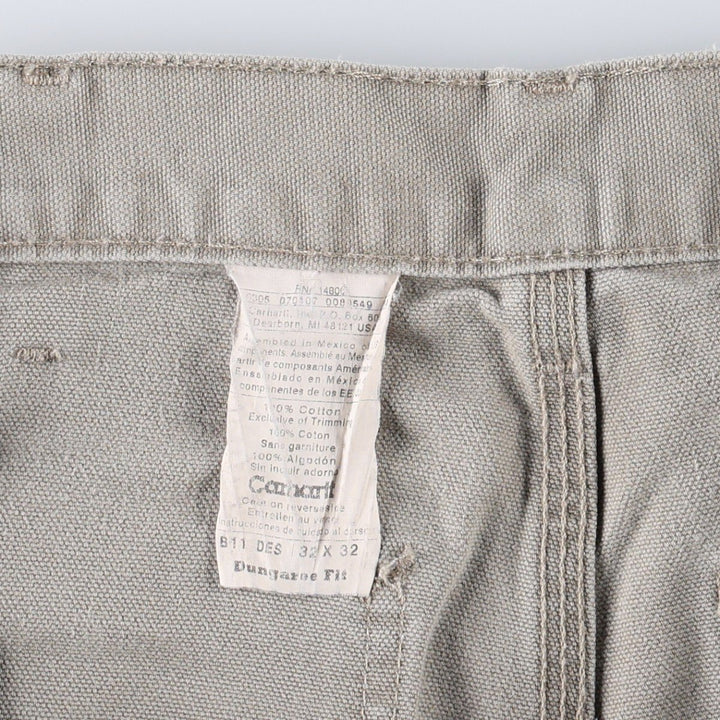 00'S Carhartt Dungaree Fit Duck Painter Pants Men's W32 equivalent cotton Beige type Vintage Second Hand