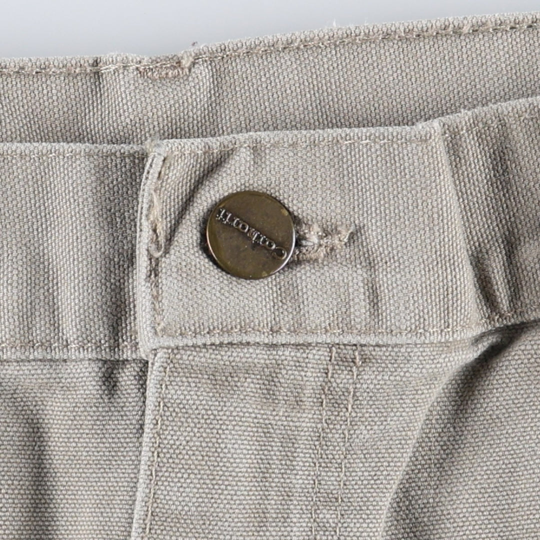 00'S Carhartt Dungaree Fit Duck Painter Pants Men's W32 equivalent cotton Beige type Vintage Second Hand