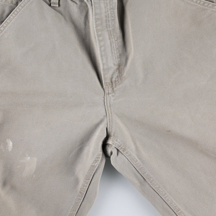 00'S Carhartt Dungaree Fit Duck Painter Pants Men's W32 equivalent cotton Beige type Vintage Second Hand