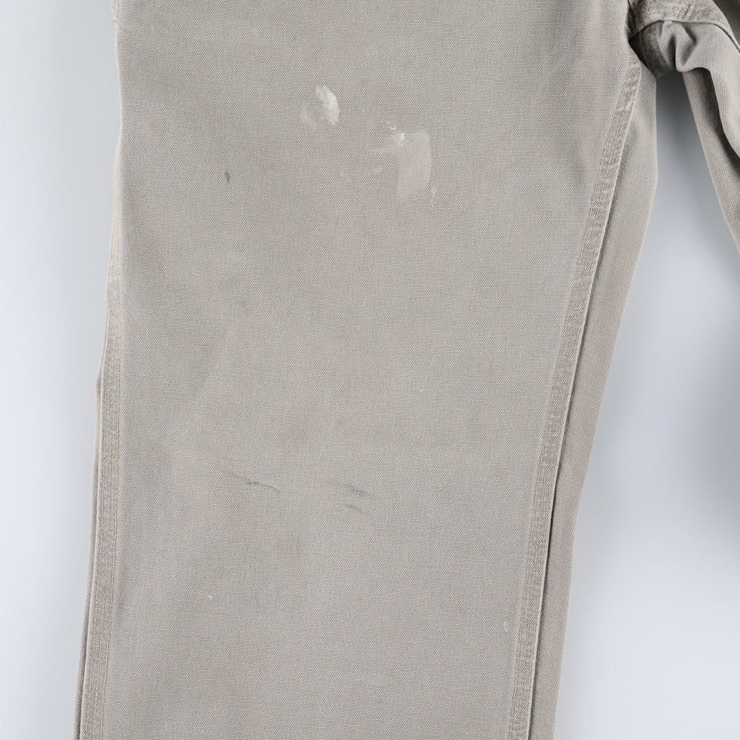 00'S Carhartt Dungaree Fit Duck Painter Pants Men's W32 equivalent cotton Beige type Vintage Second Hand