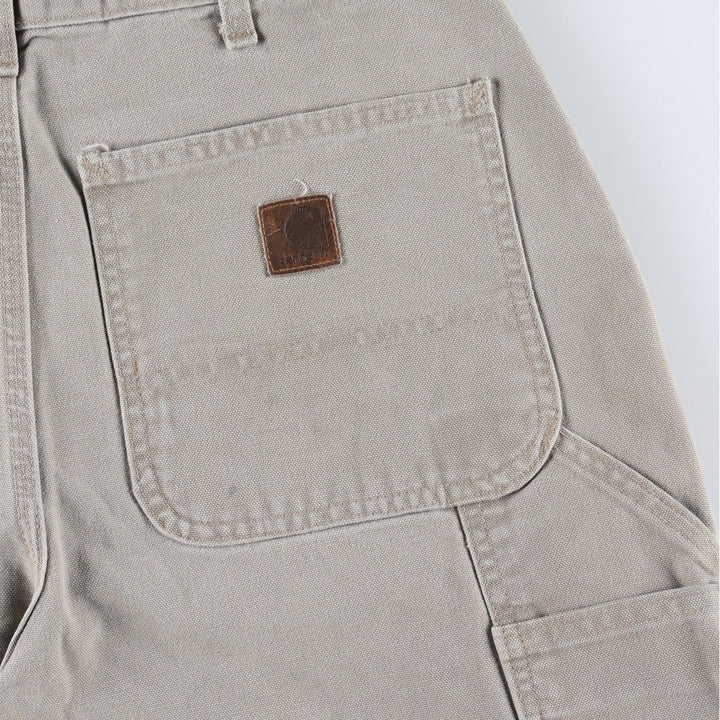 00'S Carhartt Dungaree Fit Duck Painter Pants Men's W32 equivalent cotton Beige type Vintage Second Hand