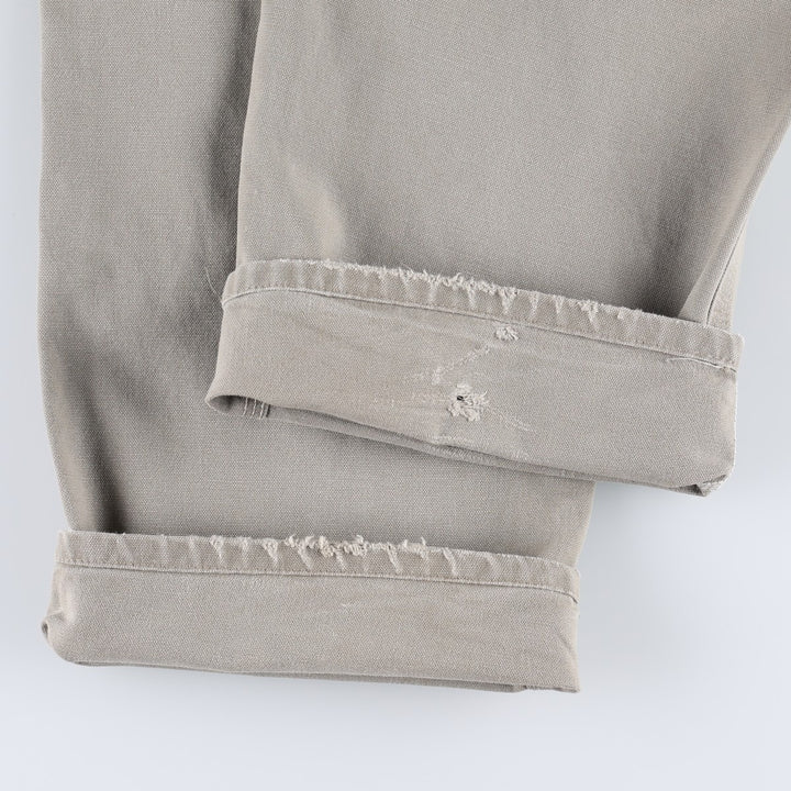 00'S Carhartt Dungaree Fit Duck Painter Pants Men's W32 equivalent cotton Beige type Vintage Second Hand