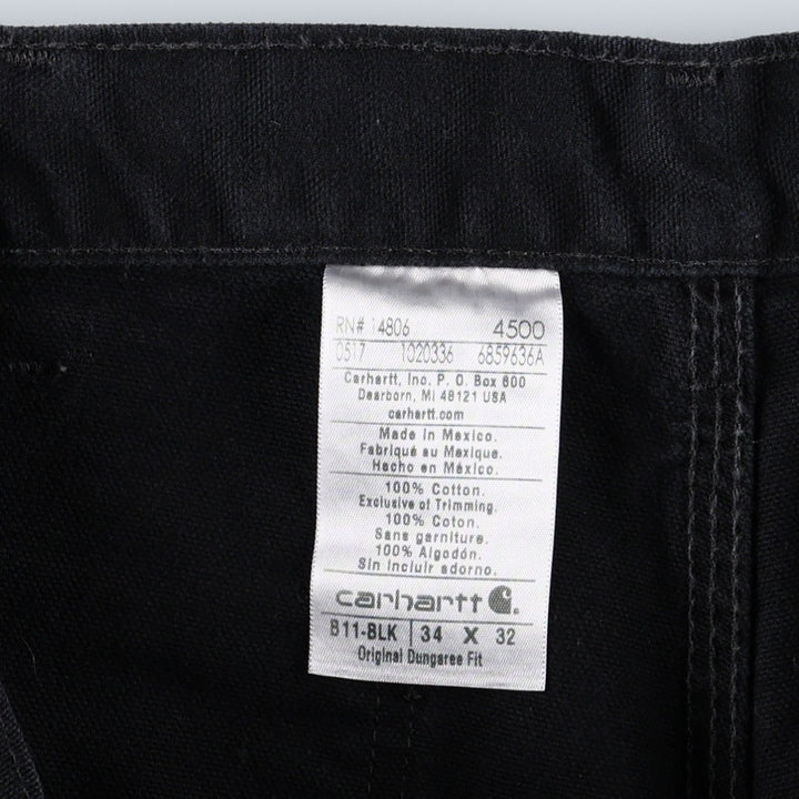 Carhartt Original Dungaree Fit Duck Painter Pants, Men's, W32 equivalent cotton black type Vintage Second Hand