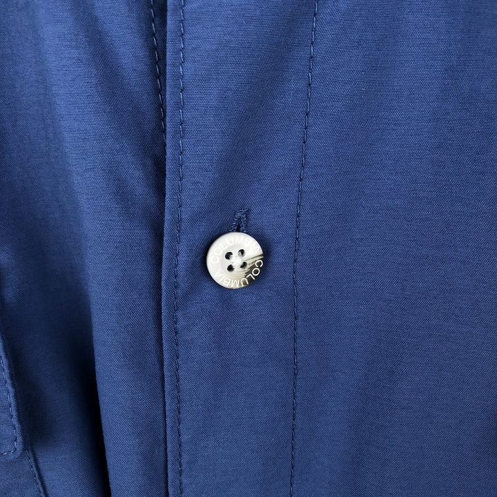 Columbia PFG BAHAMA OMNI-SHADE Omni-Shade Button-Down Short Sleeve Fishing Shirt, Men's XL Nylon blue type Vintage Second Hand