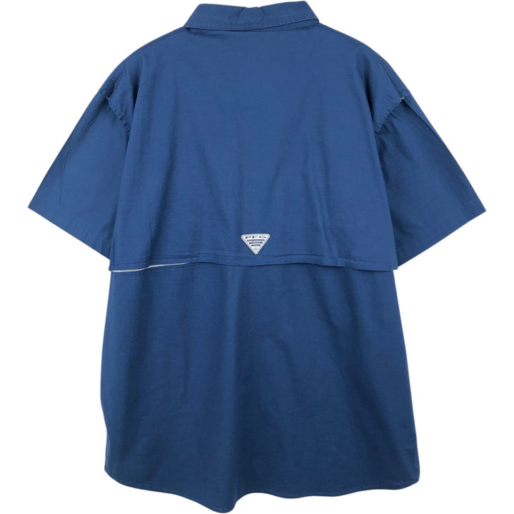 Columbia PFG Short Sleeve Fishing Shirt, Men's XL cotton blue type Vintage Second Hand