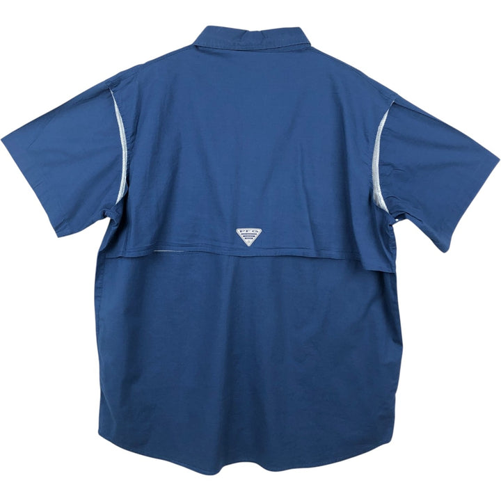 Columbia PFG Short Sleeve Fishing Shirt, Men's XL cotton blue type Vintage Second Hand