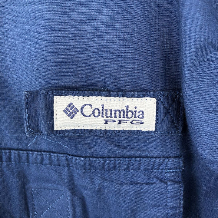 Columbia PFG Short Sleeve Fishing Shirt, Men's XL cotton blue type Vintage Second Hand