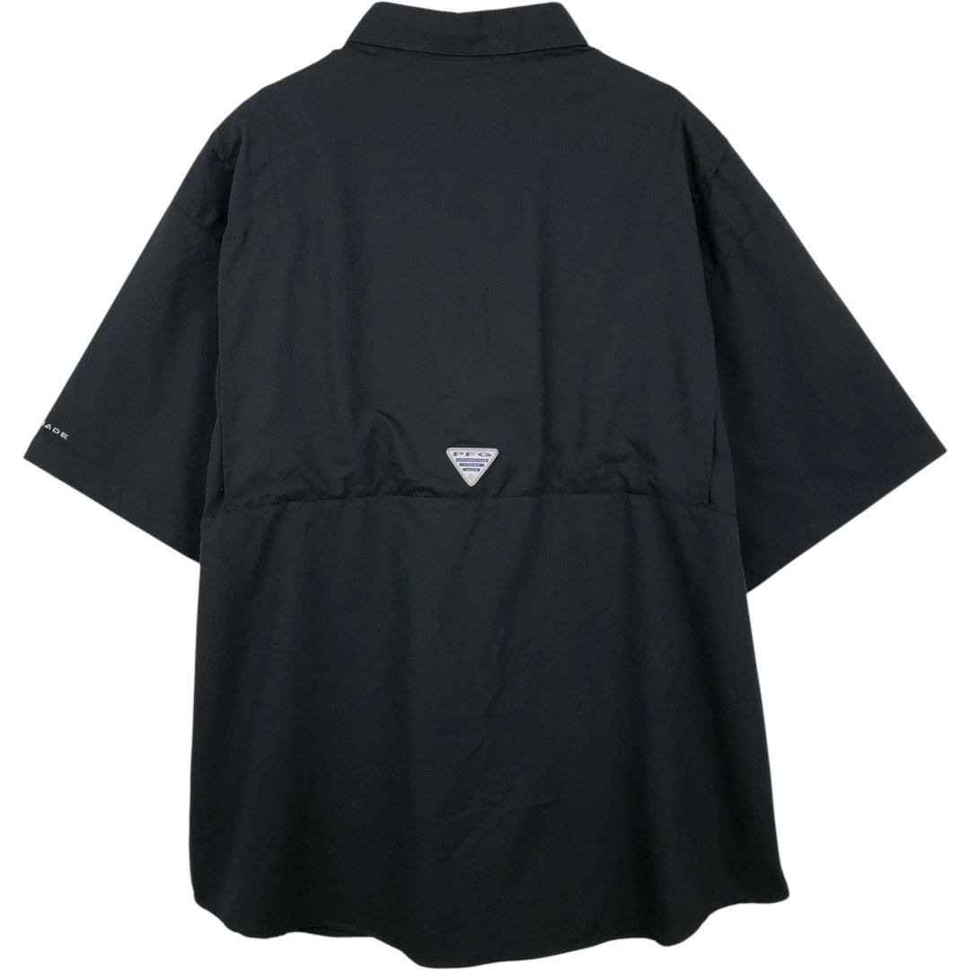 Columbia PFG OMNI-SHADE Omni-Shade Button-Down Short Sleeve Fishing Shirt Men's XL polyester black type Vintage Second Hand
