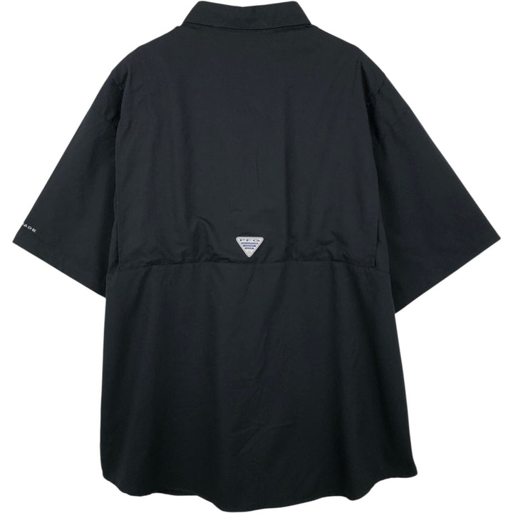 Columbia PFG OMNI-SHADE Omni-Shade Button-Down Short Sleeve Fishing Shirt Men's XL polyester black type Vintage Second Hand