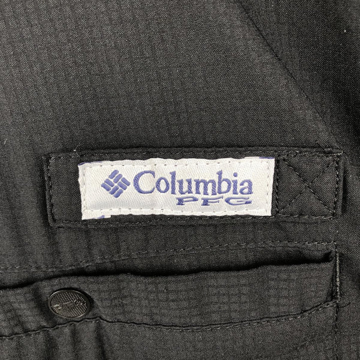 Columbia PFG OMNI-SHADE Omni-Shade Button-Down Short Sleeve Fishing Shirt Men's XL polyester black type Vintage Second Hand