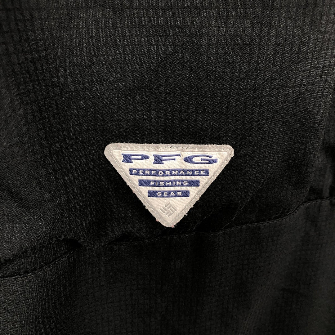 Columbia PFG OMNI-SHADE Omni-Shade Button-Down Short Sleeve Fishing Shirt Men's XL polyester black type Vintage Second Hand