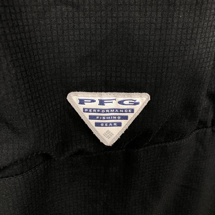 Columbia PFG OMNI-SHADE Omni-Shade Button-Down Short Sleeve Fishing Shirt Men's XL polyester black type Vintage Second Hand