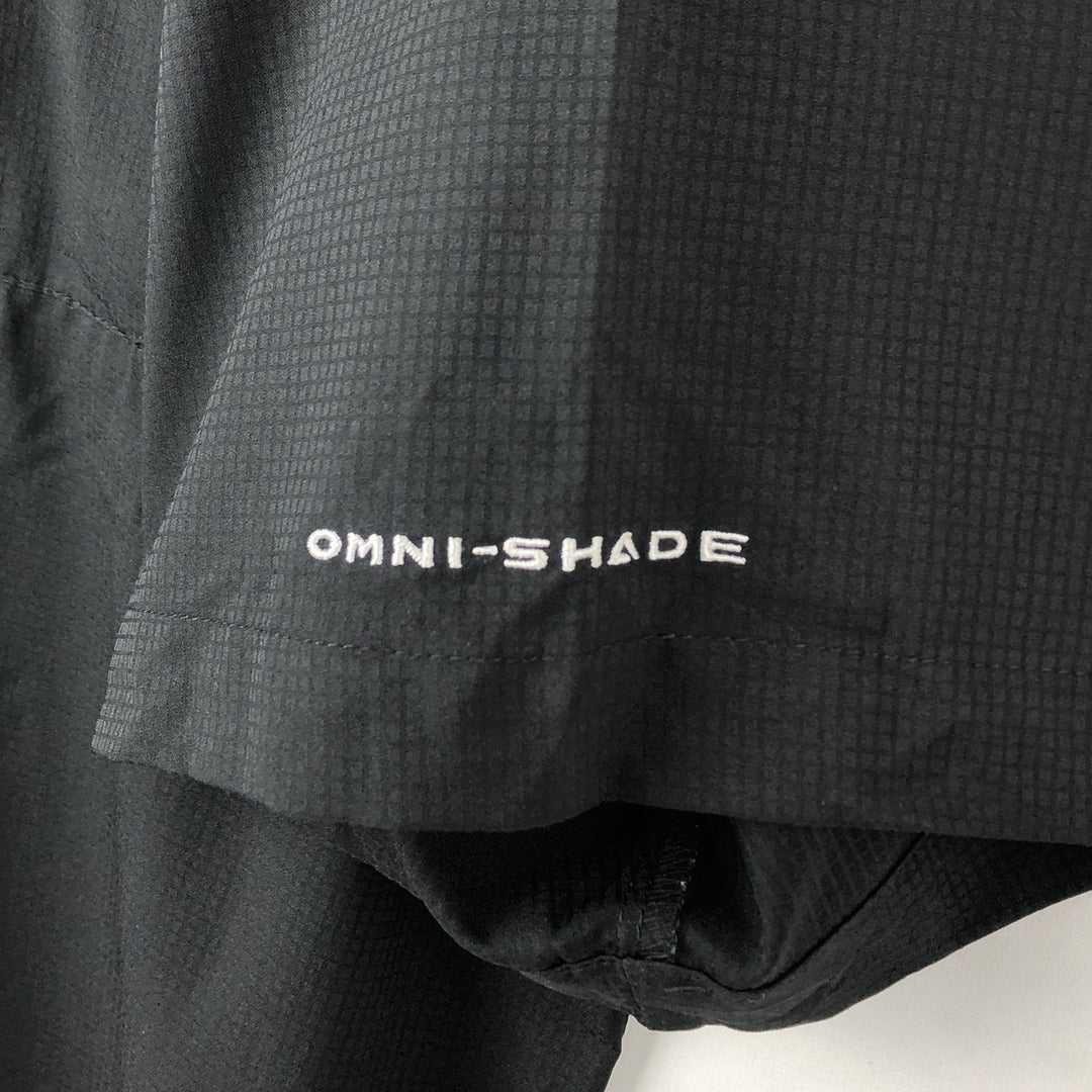 Columbia PFG OMNI-SHADE Omni-Shade Button-Down Short Sleeve Fishing Shirt Men's XL polyester black type Vintage Second Hand