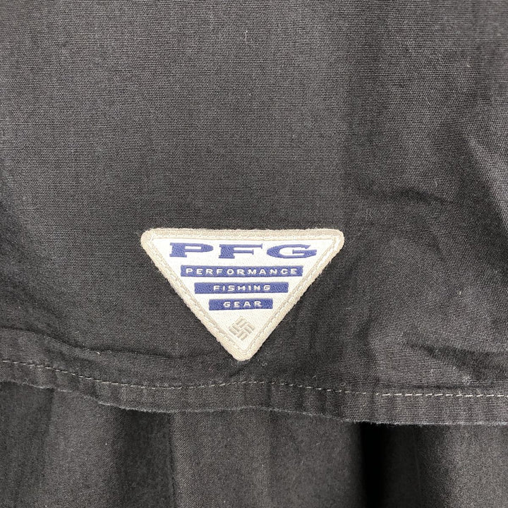 Columbia PFG Short Sleeve Fishing Shirt, Men's XL cotton black type Vintage Second Hand