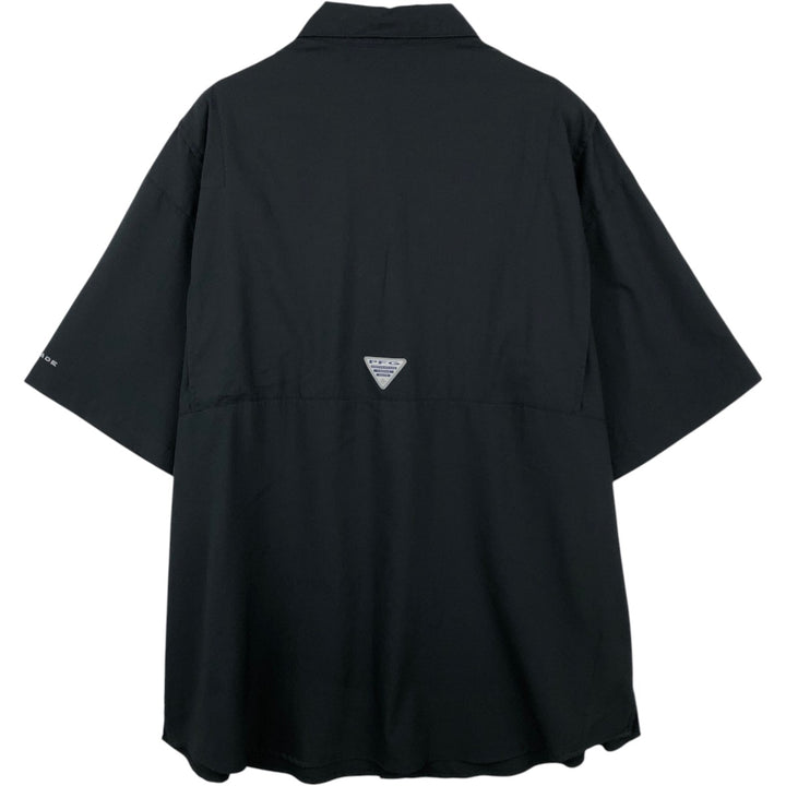 Columbia PFG TAMIAMI OMNI-SHADE Omni-Shade Button-down Short Sleeve Fishing Shirt Men's XL polyester black type Vintage Second Hand