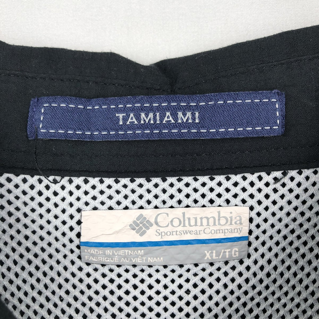 Columbia PFG TAMIAMI OMNI-SHADE Omni-Shade Button-down Short Sleeve Fishing Shirt Men's XL polyester black type Vintage Second Hand