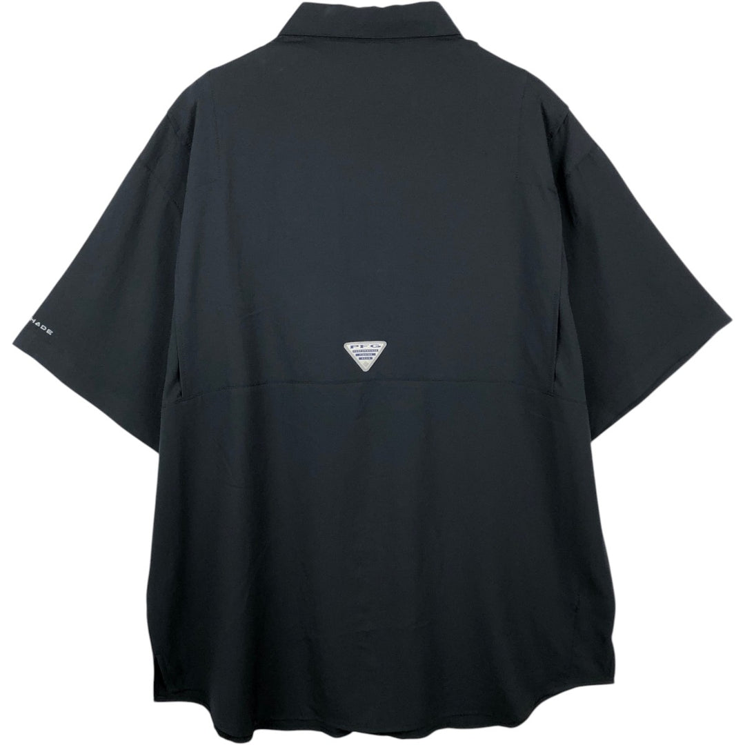 Columbia PFG TAMIAMI OMNI-SHADE Omni-Shade Button-down Short Sleeve Fishing Shirt Men's XL polyester black type Vintage Second Hand
