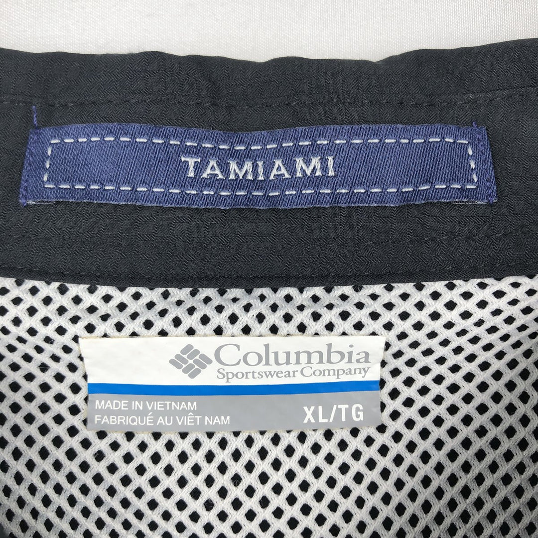 Columbia PFG TAMIAMI OMNI-SHADE Omni-Shade Button-down Short Sleeve Fishing Shirt Men's XL polyester black type Vintage Second Hand