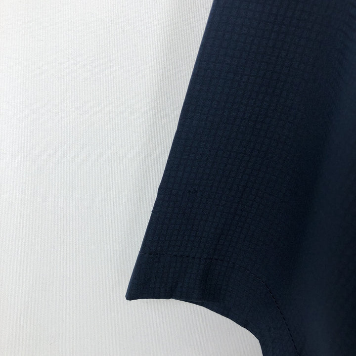 Columbia PFG OMNI-SHADE Omni-Shade Button-down Short Sleeve Fishing Shirt, Men's Size L polyester navy blue type Vintage Second Hand