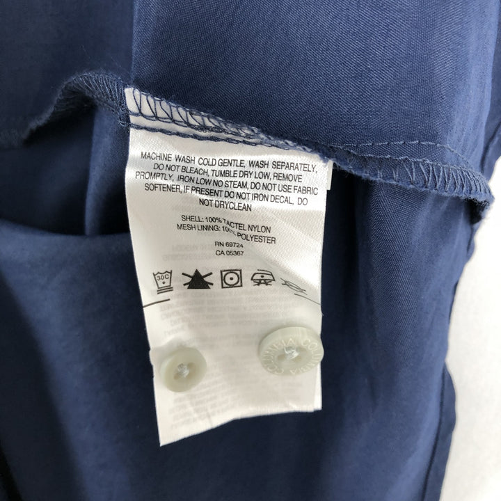 Columbia PFG OMNI-SHADE Omni-Shade Button-Down Short Sleeve Fishing Shirt Men's XL Nylon navy blue type Vintage Second Hand