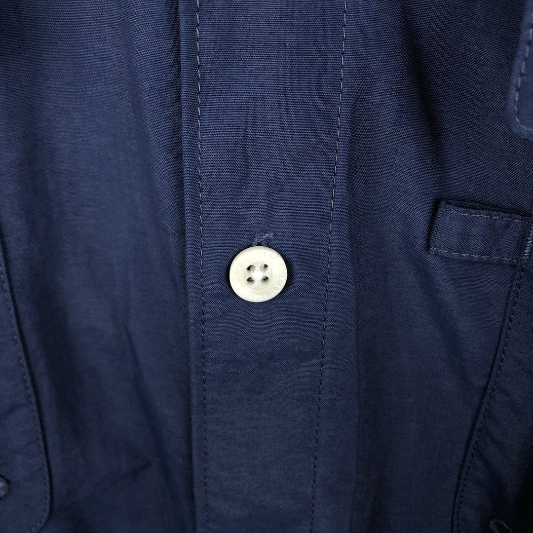 Columbia PFG OMNI-SHADE Omni-Shade Button-Down Short Sleeve Fishing Shirt Men's XL Nylon navy blue type Vintage Second Hand