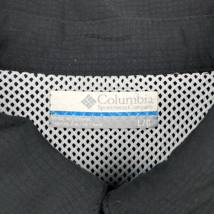 Columbia PFG OMNI-SHADE Omni-Shade Button-down Short Sleeve Fishing Shirt, Men's Size L polyester black type Vintage Second Hand