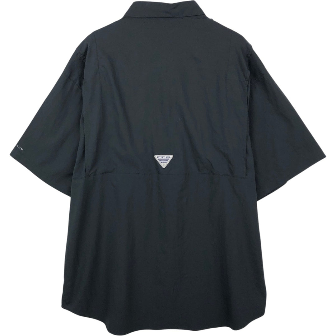 Columbia PFG OMNI-SHADE Omni-Shade Button-Down Short Sleeve Fishing Shirt Men's XL polyester black type Vintage Second Hand